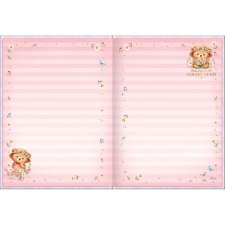Foto ilustrativa Caderno Brochura Capa Dura Colegial Love Bears 160 Folhas