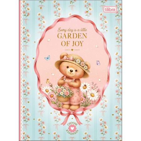 Foto ilustrativa Caderno Brochura Capa Dura Colegial Love Bears 160 Folhas