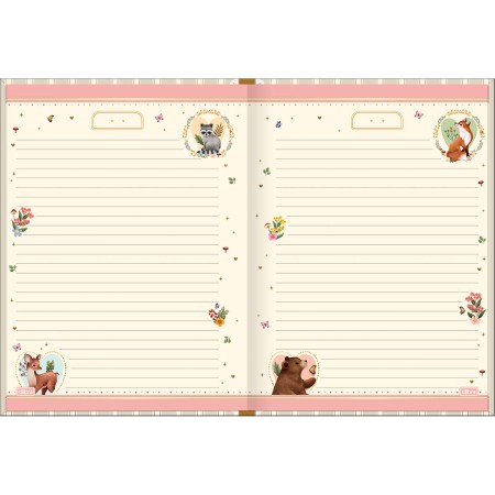 Foto ilustrativa Caderno Brochura Capa Dura Colegial Loveland 160 Folhas