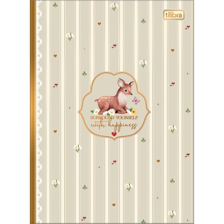 Foto ilustrativa Caderno Brochura Capa Dura Colegial Loveland 160 Folhas