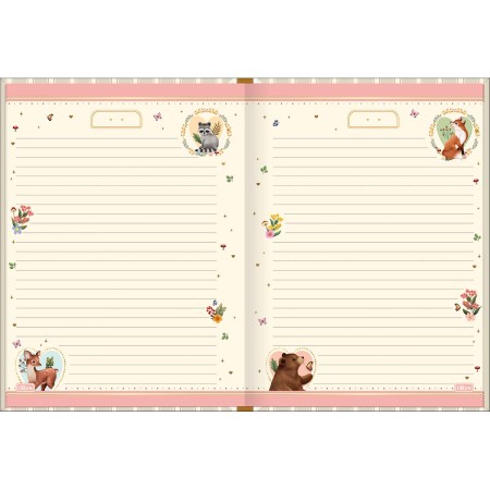 Foto ilustrativa Caderno Brochura Capa Dura Colegial Loveland 80 Folhas