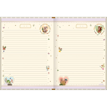 Foto ilustrativa Caderno Brochura Capa Dura Colegial Loveland 80 Folhas