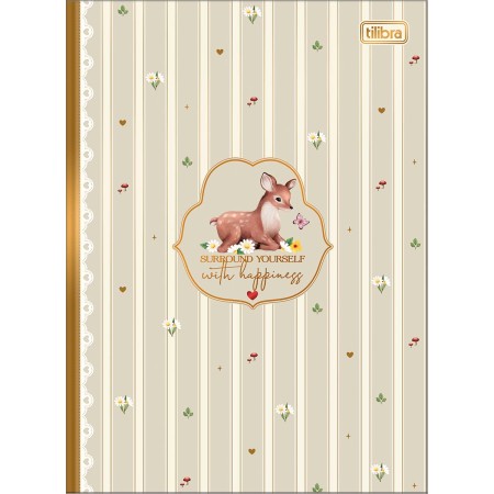 Foto ilustrativa Caderno Brochura Capa Dura Colegial Loveland 80 Folhas