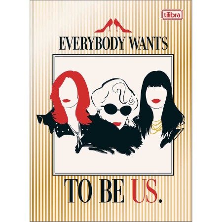 Foto ilustrativa Caderno Brochura Capa Dura Colegial O Diabo Veste Prada 160 Folhas