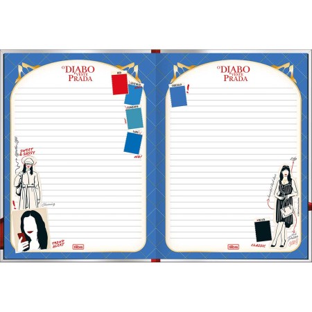 Foto ilustrativa Caderno Brochura Capa Dura Colegial O Diabo Veste Prada 80 Folhas