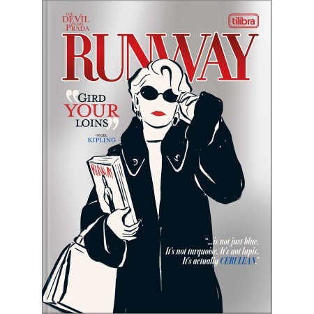 Foto ilustrativa Caderno Brochura Capa Dura Colegial O Diabo Veste Prada 80 Folhas