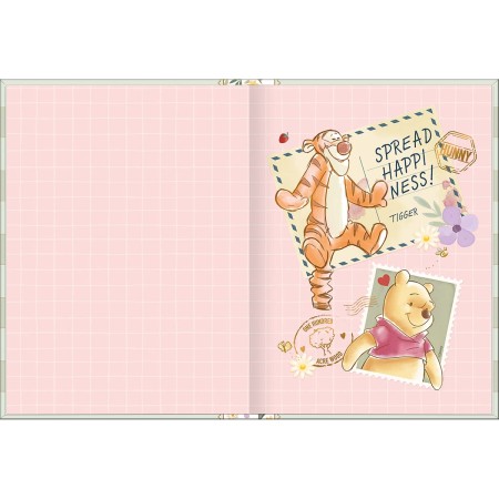 Foto ilustrativa Caderno Brochura Capa Dura Colegial Pooh 160 Folhas
