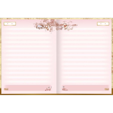 Foto ilustrativa Caderno Brochura Capa Dura Colegial Pooh 160 Folhas