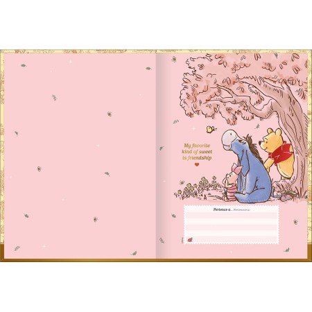 Foto ilustrativa Caderno Brochura Capa Dura Colegial Pooh 80F