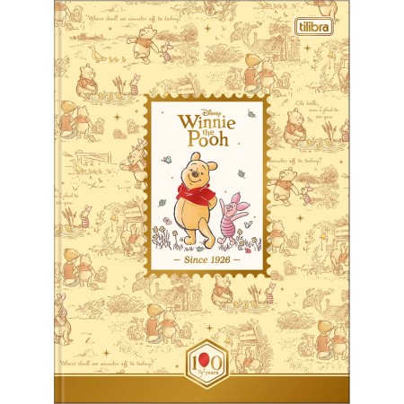 Foto ilustrativa Caderno Brochura Capa Dura Colegial Pooh 80F
