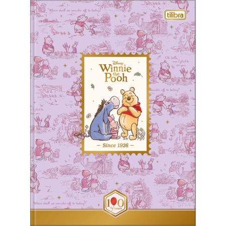 Foto ilustrativa Caderno Brochura Capa Dura Colegial Pooh 80F