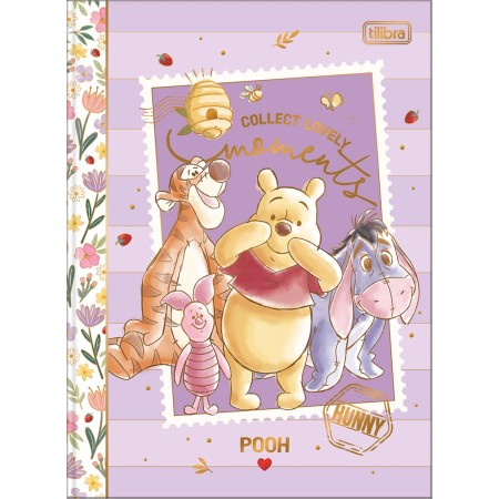 Foto ilustrativa Caderno Brochura Capa Dura Colegial Pooh 80F