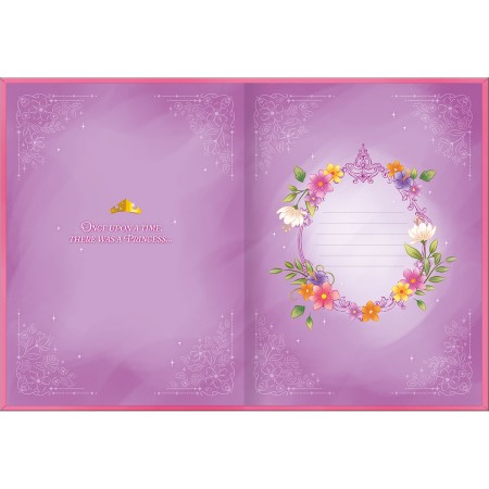 Foto ilustrativa Caderno Brochura Capa Dura Colegial Princesas 160 Folhas