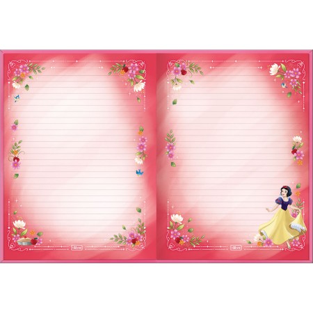Foto ilustrativa Caderno Brochura Capa Dura Colegial Princesas 160 Folhas