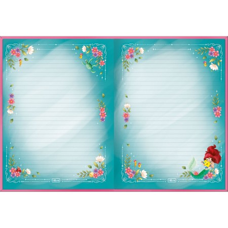 Foto ilustrativa Caderno Brochura Capa Dura Colegial Princesas 160 Folhas