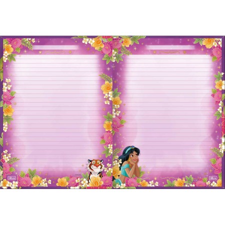 Foto ilustrativa Caderno Brochura Capa Dura Colegial Princesas 160 Folhas