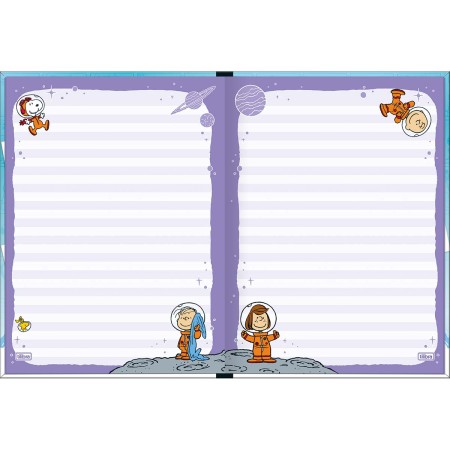 Foto ilustrativa Caderno Brochura Capa Dura Colegial Snoopy 160 Folhas