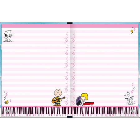 Foto ilustrativa Caderno Brochura Capa Dura Colegial Snoopy 160 Folhas