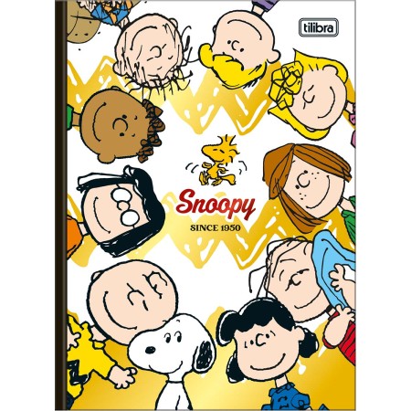 Foto ilustrativa Caderno Brochura Capa Dura Colegial Snoopy 80 Folhas