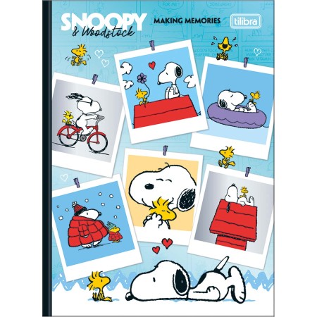 Foto ilustrativa Caderno Brochura Capa Dura Colegial Snoopy 80 Folhas
