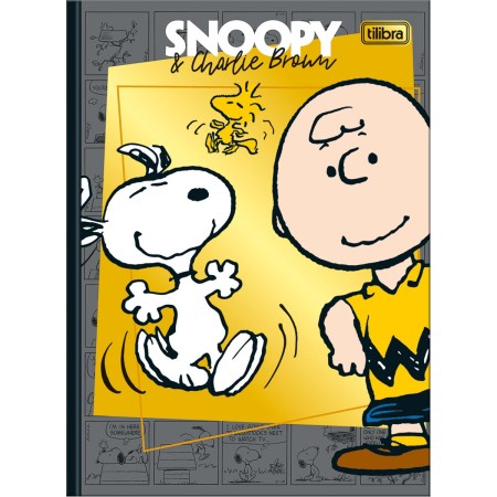 Foto ilustrativa Caderno Brochura Capa Dura Colegial Snoopy 80 Folhas