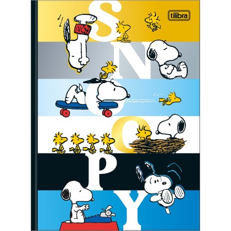 Foto ilustrativa Caderno Brochura Capa Dura Colegial Snoopy 80 Folhas
