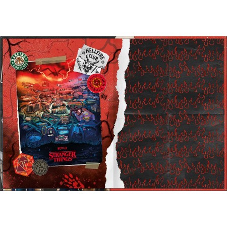 Foto ilustrativa Caderno Brochura Capa Dura Colegial Stranger Things 80 Folhas