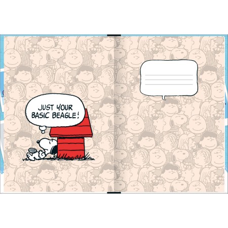 Foto ilustrativa Caderno Brochura Capa Dura Decorado 1/4 Snoopy 80 Folhas