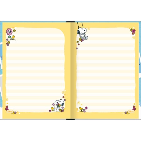 Foto ilustrativa Caderno Brochura Capa Dura Decorado 1/4 Snoopy 80 Folhas