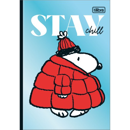 Foto ilustrativa Caderno Brochura Capa Dura Decorado 1/4 Snoopy 80 Folhas