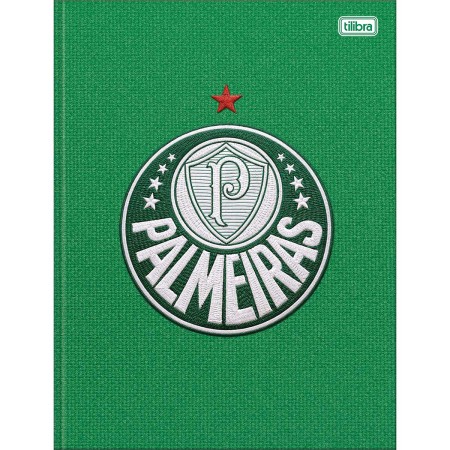 Foto ilustrativa Caderno Brochura Capa Dura Palmeiras 80 Folhas