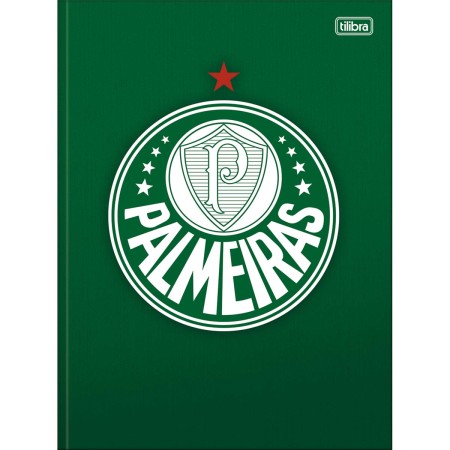 Foto ilustrativa Caderno Brochura Capa Dura Palmeiras 80 Folhas