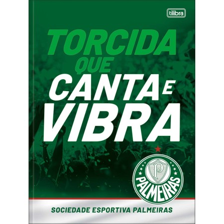 Foto ilustrativa Caderno Brochura Capa Dura Palmeiras 80 Folhas