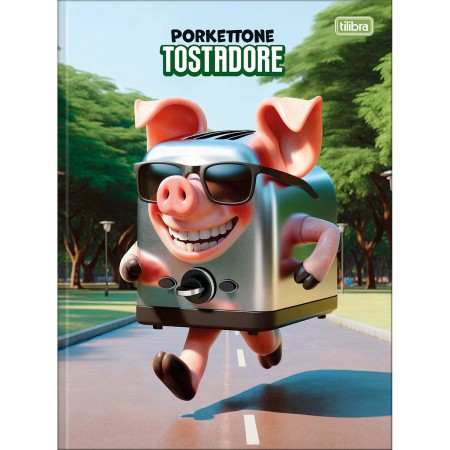 Foto ilustrativa Caderno Brochura Capa Dura Universitário 4-Fun 80 Folhas