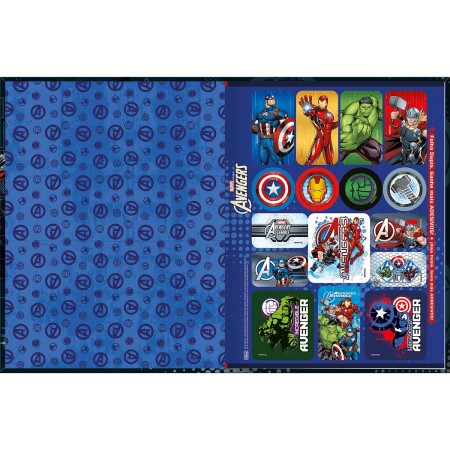 Foto ilustrativa Caderno Brochura Capa Dura Universitário Avengers 48 Folhas