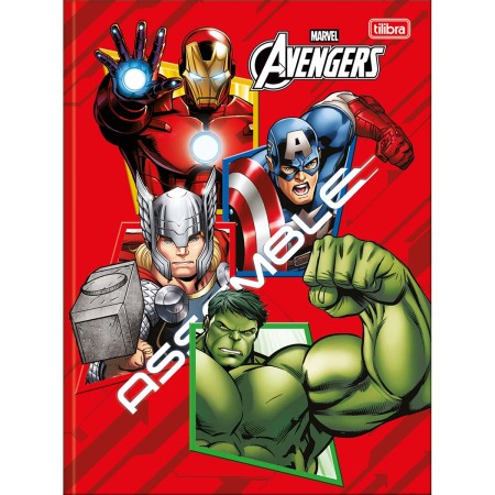 Foto ilustrativa Caderno Brochura Capa Dura Universitário Avengers 80 Folhas