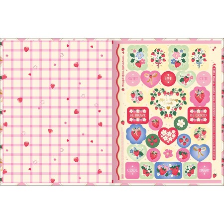 Foto ilustrativa Caderno Brochura Capa Dura Universitário Be Berry! 80 Folhas