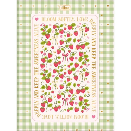 Foto ilustrativa Caderno Brochura Capa Dura Universitário Be Berry! 80 Folhas