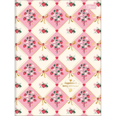 Foto ilustrativa Caderno Brochura Capa Dura Universitário Be Berry! 80 Folhas