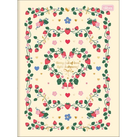 Foto ilustrativa Caderno Brochura Capa Dura Universitário Be Berry! 80 Folhas