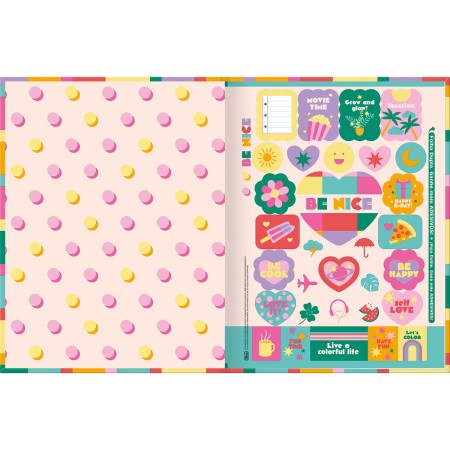 Foto ilustrativa Caderno Brochura Capa Dura Universitário Be Nice 80 Folhas