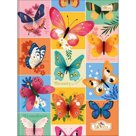 Foto ilustrativa Caderno Brochura Capa Dura Universitário Bloom 80 Folhas