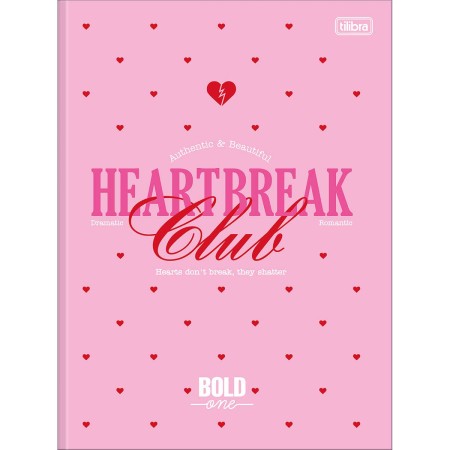 Foto ilustrativa Caderno Brochura Capa Dura Universitário Bold One Feminino 80 Folhas