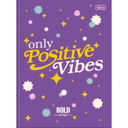Foto ilustrativa Caderno Brochura Capa Dura Universitário Bold One Feminino 80 Folhas