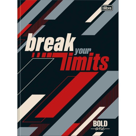 Foto ilustrativa Caderno Brochura Capa Dura Universitário Bold One Masculino 80 Folhas