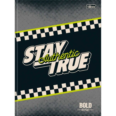 Foto ilustrativa Caderno Brochura Capa Dura Universitário Bold One Masculino 80 Folhas