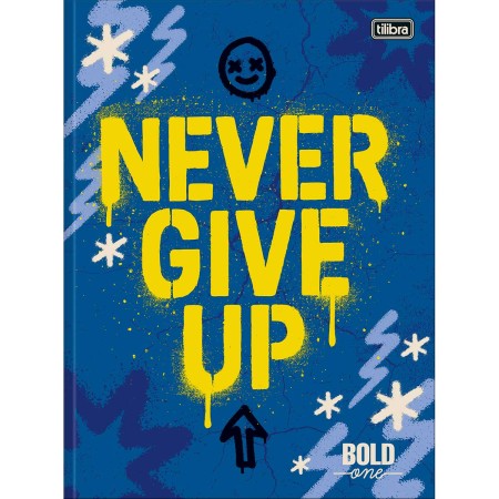 Foto ilustrativa Caderno Brochura Capa Dura Universitário Bold One Masculino 80 Folhas