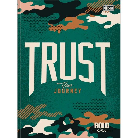 Foto ilustrativa Caderno Brochura Capa Dura Universitário Bold One Masculino 80 Folhas