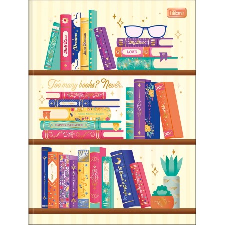 Foto ilustrativa Caderno Brochura Capa Dura Universitário Bookland 80 Folhas