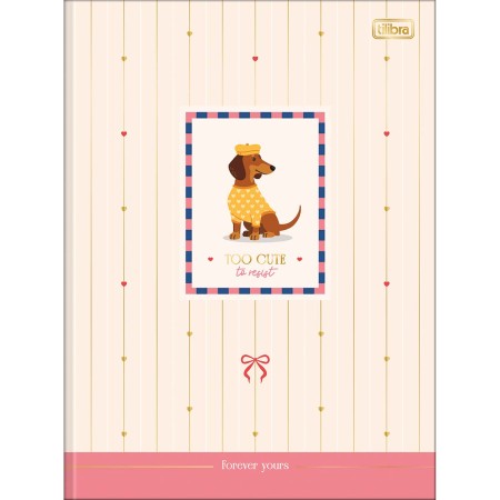 Foto ilustrativa Caderno Brochura Capa Dura Universitário Brownie 80 Folhas